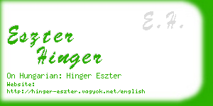 eszter hinger business card